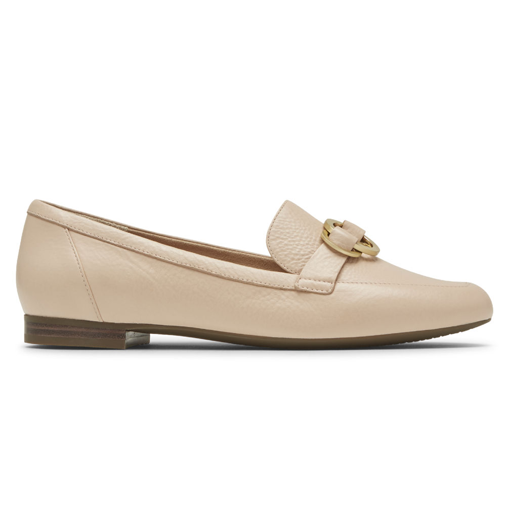 Loafers Rockport Damskie Beżowe - Total Motion Tavia Ring - SO8452609